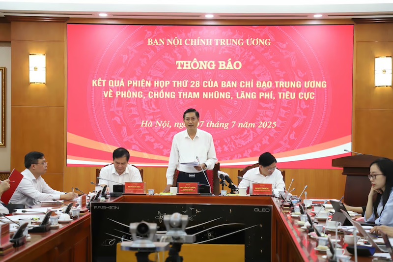 Thông báo kết quả Phiên họp thứ 28 của Ban Chỉ đạo Trung ương về PCTN, lãng phí, tiêu cực
